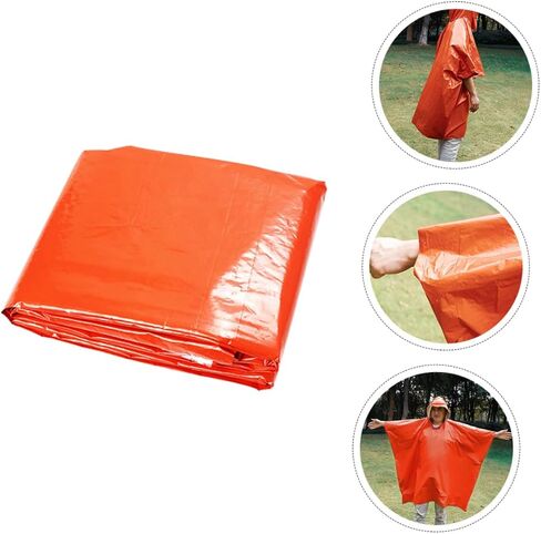 POPETPOP 1pc Handy Rain Poncho for Adults Compact Emergency Raincoat for Outdoor Camping Hiking Premium Pe Material Wind Resistant Design Warm and Stylish in Saudi Arabia