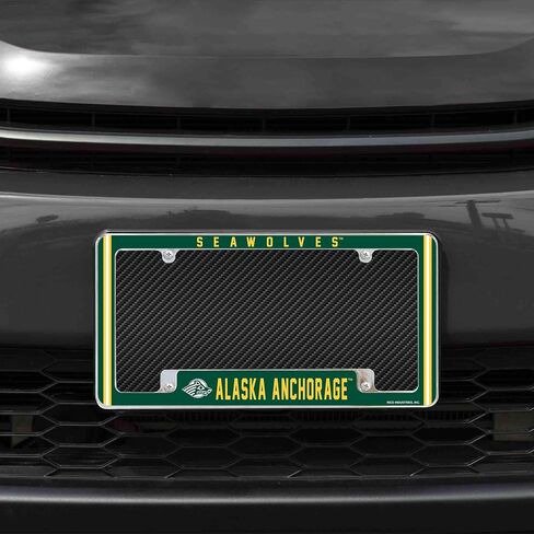 Rico Industries NCAA Bucknell Bison Primary 12" x 6" Chrome All Over Automotive License Plate Frame for Car/Truck/SUV in Saudi Arabia
