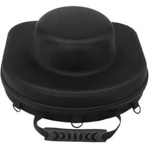 القبعة مربع السفر فيدورا حاملة قبعة القبعة للسفر ، وعلبة تخزين القبعات الأنيقة بسهولة الأشرطة لساحة أو حمل على الكتفين ، وصناديق القبعات السفر هدية سوداء in Kuwait