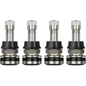 4PCS TR416 Metal Valve Stems, High Pressure Tire Valve Stems Outer Mount, Car Motorcycle Valves Stem Replacement Kit, Fits 0.453" and 0.625" Rim Holes Long 1 1/2" in Saudi Arabia