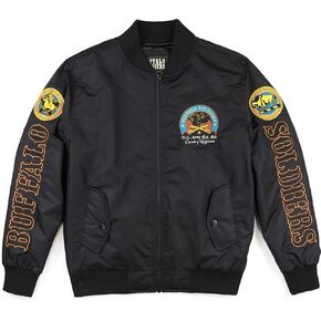 Big Boy Buffalo Soldiers S10 Mens Bomber Jacket [Black] - ID#68554-15-207-0-0 in Saudi Arabia