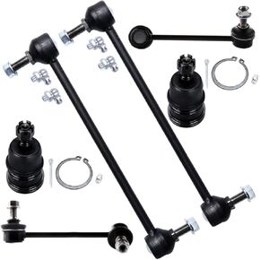 6pcs مفصل الكرة Quip Sway Bar Rinkage Kit الأمامي الخلفي الجانبي الجانبي الصلب المطلي لـ Acura لـ MDX 3.5L 2001-2005 ، ل Honda لـ Pilot 3.5L 2003-2005 أجهزة تصاعد in Saudi Arabia