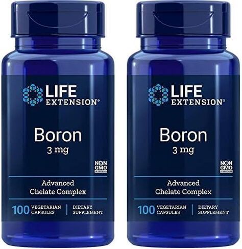Life Extension Boron 3 mg With Riboflavin (Vitamin B2) – Supports Healthy Bones, Hormone Activity & Immune Function – Gluten-Free, Non-GMO – 100 Vegetarian Capsules in Saudi Arabia
