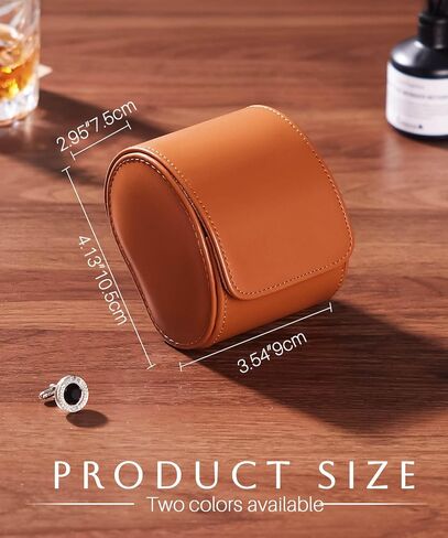 Homde Travel Watch Box Leather: Traveling Case for Men - Luxury Watch Roll for Wristwatch on the Go (brown, M) in Saudi Arabia