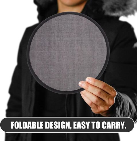 DOITOOL 4 Pieces Round Folding Fans Handheld Portable Foldable Fan 9.8 Inch Retro Classic Round Fan for Summer Wedding Party Favors - Black in Saudi Arabia