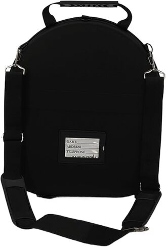 القبعة مربع السفر فيدورا حاملة قبعة القبعة للسفر ، وعلبة تخزين القبعات الأنيقة بسهولة الأشرطة لساحة أو حمل على الكتفين ، وصناديق القبعات السفر هدية سوداء in Kuwait