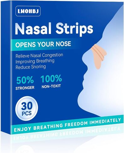30pcs شرائط الأنف المضادة للشخير ، وشرائح أنف إضافية تتنفس ، وشريط الأنف للرياضة والنوم ، وشرائط مضادة للشخير تساعد على التوقف عن الشخير وتخفيف احتقان الأنف in Saudi Arabia