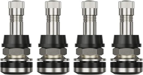 4pcs tr416 سيقان صمام معدني ، صمام الإطارات عالي الضغط ينبع الجبل الخارجي ، مجموعة صمامات الدراجات النارية البديلة ، تناسب 0.453 "و 0.625" ثقوب الحافة طويلة 1 1/2 " in Saudi Arabia
