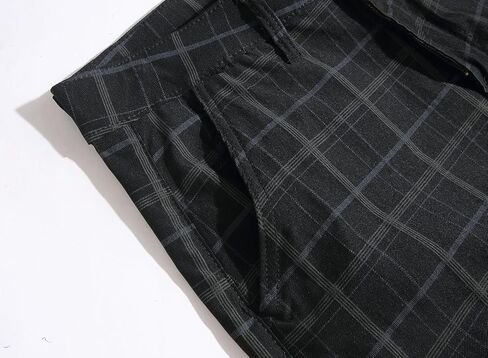 NOVOCCT Cargo Short for Men Relaxed Fit Plaid Outdoor Hiking Work Stretch Cotton Casual Shorts with Multi-Pocket in Kuwait