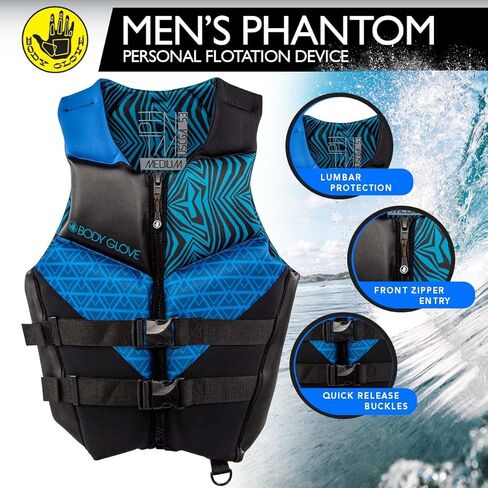 سترة النجاة فانتوم USCGA للرجال من Body Glove PFD-GRN/Gry-M in Kuwait