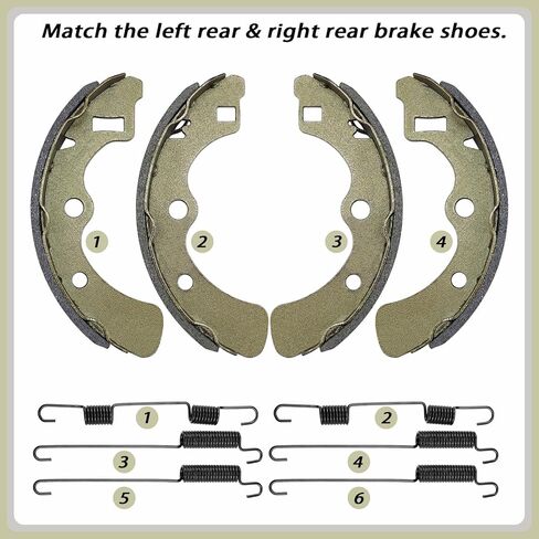 ZICOO Rear Brake Shoes for Kawasaki UTV KAF620 Mule 3010 4010 4000 3020 3000 2510 KAF950 Diesel 2001-2021 in Saudi Arabia