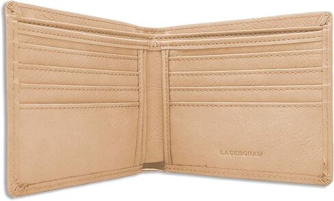 LaserGram Faux Leather Bi-Fold Wallet, Bull Rider Cowboy, Personalized Engraving Included (Black with Gold) in Saudi Arabia