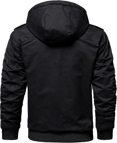 Hood Crew Men's Winter Winter Jackets with Multi Mopicets Cotton Cith Whare Warm Whare Coated Coated Coated Coated Coated Work Jackets for Men in Kuwait