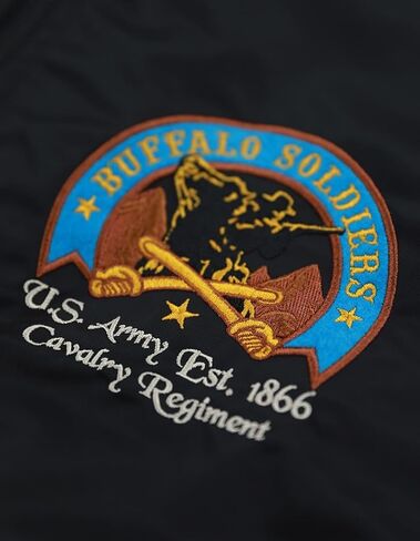 Big Boy Buffalo Soldiers S10 Mens Bomber Jacket [Black] - ID#68554-15-207-0-0 in Saudi Arabia