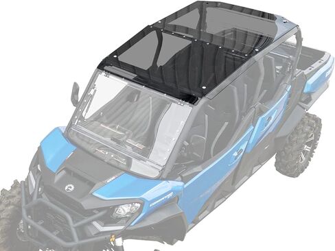 SuperATV Dark Tinted UTV Roof for 2019+ Can-Am Maverick Sport 1000R DPS MAX | 1/4" Polycarbonate | Sealed Edges to Prevent Leaking | Can Am Roof Offers Full Visibility and Awareness | USA Made in Saudi Arabia