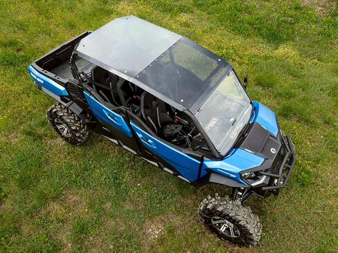 SuperATV Dark Tinted UTV Roof for 2019+ Can-Am Maverick Sport 1000R DPS MAX | 1/4" Polycarbonate | Sealed Edges to Prevent Leaking | Can Am Roof Offers Full Visibility and Awareness | USA Made in Saudi Arabia