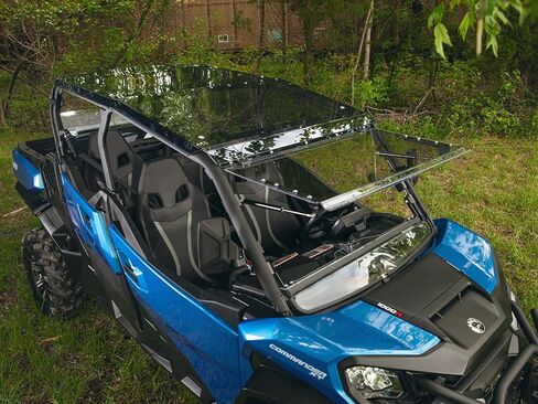 SuperATV Dark Tinted UTV Roof for 2019+ Can-Am Maverick Sport 1000R DPS MAX | 1/4" Polycarbonate | Sealed Edges to Prevent Leaking | Can Am Roof Offers Full Visibility and Awareness | USA Made in Saudi Arabia