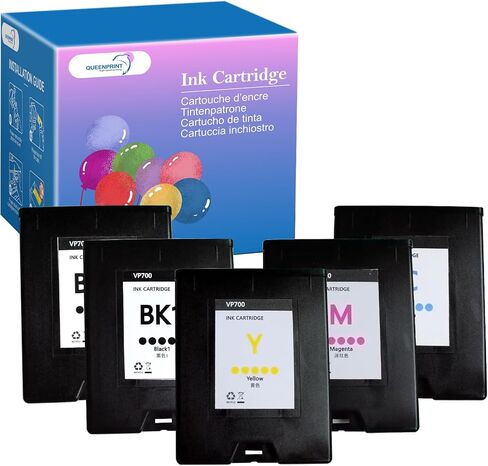 QUEENPRINT VIP VP600 Compatible Ink Cartridges Replacement for VP600 High Yield 65000 Pages Color 600 (5 Pack) in Saudi Arabia