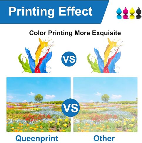 QUEENPRINT VIP VP600 Compatible Ink Cartridges Replacement for VP600 High Yield 65000 Pages Color 600 (5 Pack) in Saudi Arabia
