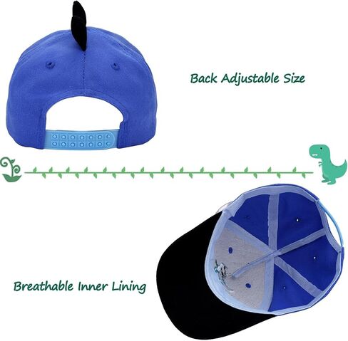 لطيف المطرز T-Rex Dinosaur Cap Cap Kids Trucker Hat القبعة القابلة للتعديل المضحكة قبعة Snapback للبنين الفتيات العمر 3-8 in Kuwait
