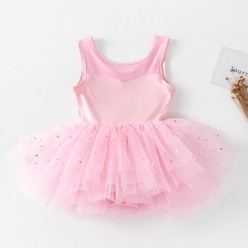 KARETT Ballet Leotards for Girls 1-7Years with Snap and Sparkly Princess Tutu Skirt Ballerina Dress in Saudi Arabia