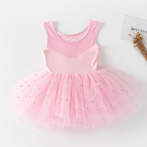 KARETT Ballet Leotards for Girls 1-7Years with Snap and Sparkly Princess Tutu Skirt Ballerina Dress in Saudi Arabia