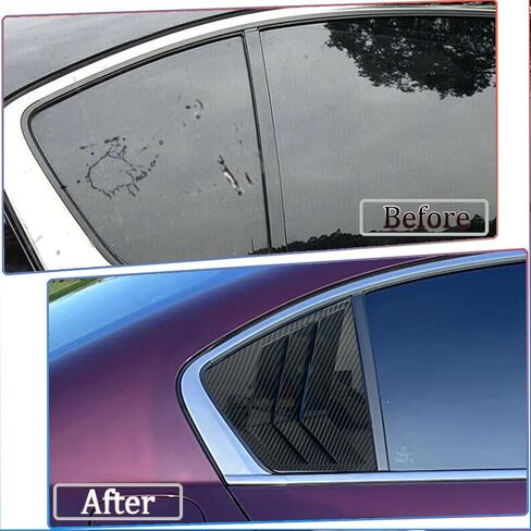 Window Louver，for 8TH Honda Accord 2008 2009 2010 2011 2012, ABS Print Sport Window Decorative Covers, Exterior Trim Accessories - Bright Black in Saudi Arabia