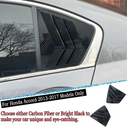 Window Louver，for 8TH Honda Accord 2008 2009 2010 2011 2012, ABS Print Sport Window Decorative Covers, Exterior Trim Accessories - Bright Black in Saudi Arabia