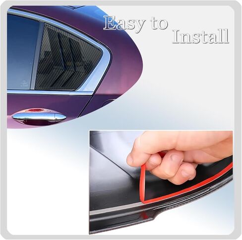Window Louver，for 8TH Honda Accord 2008 2009 2010 2011 2012, ABS Print Sport Window Decorative Covers, Exterior Trim Accessories - Bright Black in Saudi Arabia