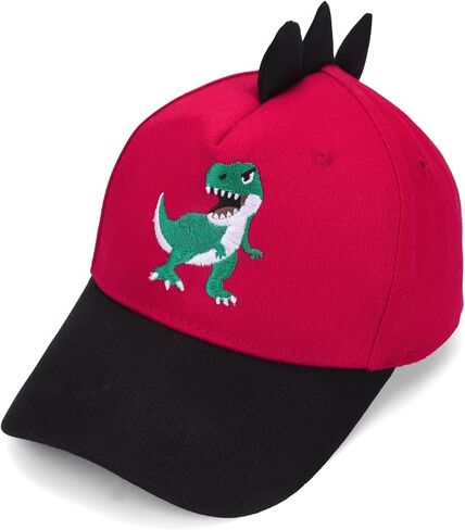 لطيف المطرز T-Rex Dinosaur Cap Cap Kids Trucker Hat القبعة القابلة للتعديل المضحكة قبعة Snapback للبنين الفتيات العمر 3-8 in Kuwait