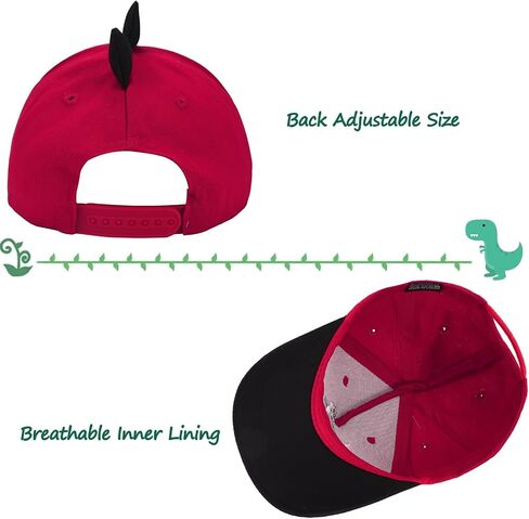 لطيف المطرز T-Rex Dinosaur Cap Cap Kids Trucker Hat القبعة القابلة للتعديل المضحكة قبعة Snapback للبنين الفتيات العمر 3-8 in Kuwait