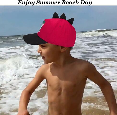 لطيف المطرز T-Rex Dinosaur Cap Cap Kids Trucker Hat القبعة القابلة للتعديل المضحكة قبعة Snapback للبنين الفتيات العمر 3-8 in Kuwait