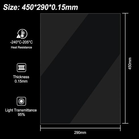 6PCS FEP Film Release Films for ELEGOO Mars/Mars 2 Pro/Mars 3/ANYCUBIC Photon/Photon Mono 4K/Phrozen Sonic Mini 4K/Creality Halot-one/LD-002R/LD-002H LCD/SLA/DLP 3D Printer, 200 x 140 x 0.15mm in Saudi Arabia
