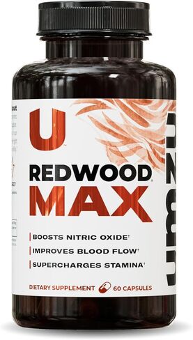 UMZU Redwood Max Nitric Oxide Booster, Blood Flow & Circulation Support for Men & Women, Energy, Stamina & Recovery – Heart & Varicose Vein Supplement – 2 Capsules Daily – 60 Count in Kuwait
