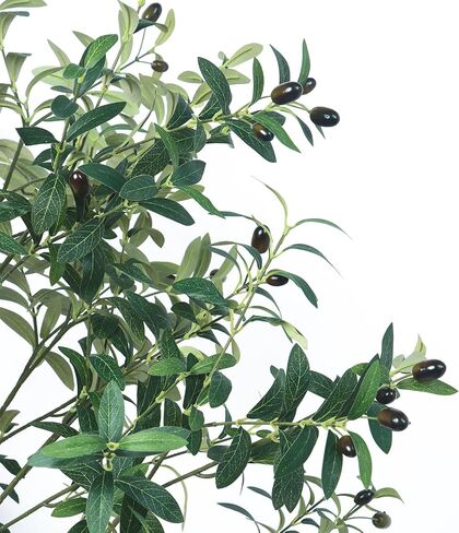 Artificial Olive Tree, 5FT Fake Olive Plant in Pot, Tall Faux Silk Plant, Faux Olive Branches Fruits, for Home Decor Office Living Room Perfect Housewarming Gift in Saudi Arabia