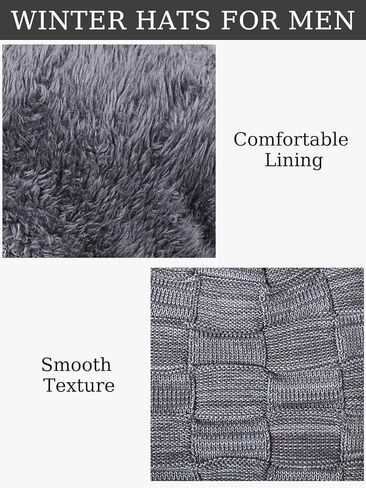 Senker Fashion Slouchy Beanie for Men Women, Oversized Winter Beanies Hats Warm Thick Stocking Caps for Gifts Outdoor in Kuwait