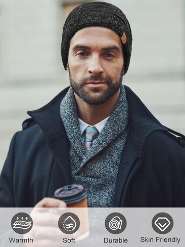 Senker Fashion Slouchy Beanie for Men Women, Oversized Winter Beanies Hats Warm Thick Stocking Caps for Gifts Outdoor in Kuwait