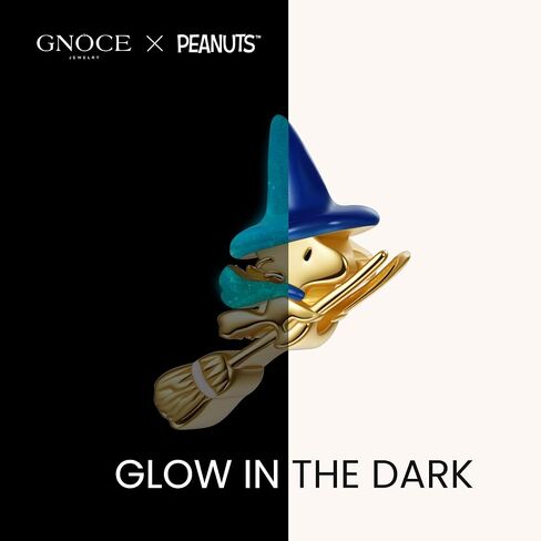 GNOCE Peanuts Woodstock Flying on Broom Glow-in-the-Dark Charm for Women, S925 Sterling Silver Dangle Charms for Women Wife, Valentine‘s Day, Mother’s Day Jewelry in Saudi Arabia