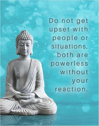 Buddha Decor - Zen Wall Art - Meditation Picture Print Home Decoration for Spa, Living Room, Yoga Studio, Bedroom - Inspirational New Age Quote Saying - Gift for Women, Buddhism Fan, Buddhist - 8x10 in Saudi Arabia