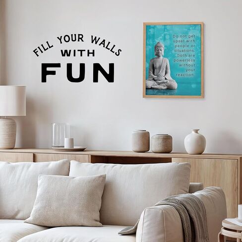 Buddha Decor - Zen Wall Art - Meditation Picture Print Home Decoration for Spa, Living Room, Yoga Studio, Bedroom - Inspirational New Age Quote Saying - Gift for Women, Buddhism Fan, Buddhist - 8x10 in Saudi Arabia