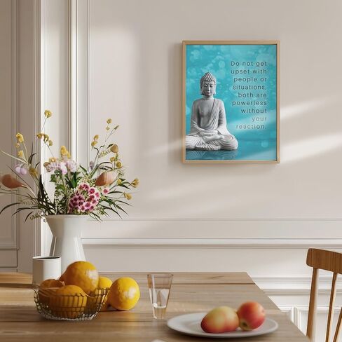 Buddha Decor - Zen Wall Art - Meditation Picture Print Home Decoration for Spa, Living Room, Yoga Studio, Bedroom - Inspirational New Age Quote Saying - Gift for Women, Buddhism Fan, Buddhist - 8x10 in Saudi Arabia