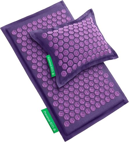 حصيرة ووسائد كبيرة للابر ، العلاج بالابر الممتاز لتخفيف الآلام والاسترخاء ، مصنوعة يدويًا في أوروبا بمواد مستدامة وطبيعية (Azur) in Kuwait