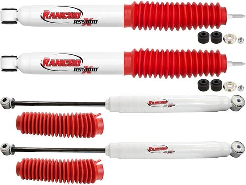 RS5000X Series Set of Front & Rear Gas Shocks fits 2017-2024 F250 F350 Super Duty 4WD with 0" Lift | Improves Handling & Performance, Includes TrendsAuto Decal | RS55042 RS55047A in Kuwait