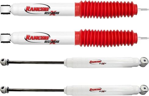 RS5000X Series Set of Front & Rear Gas Shocks fits 2017-2024 F250 F350 Super Duty 4WD with 0" Lift | Improves Handling & Performance, Includes TrendsAuto Decal | RS55042 RS55047A in Kuwait