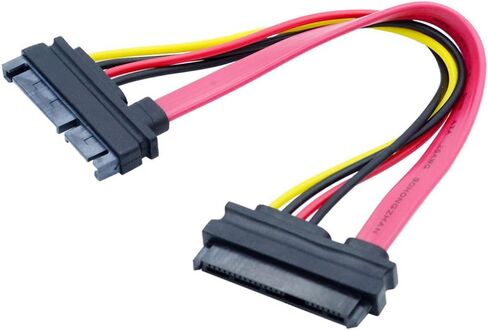 NFHK SFF-8482 SAS 29 Pin to 7 Pin SATA Hard Disk Drive Raid Cable with 15 Pin SATA Power Port in Saudi Arabia