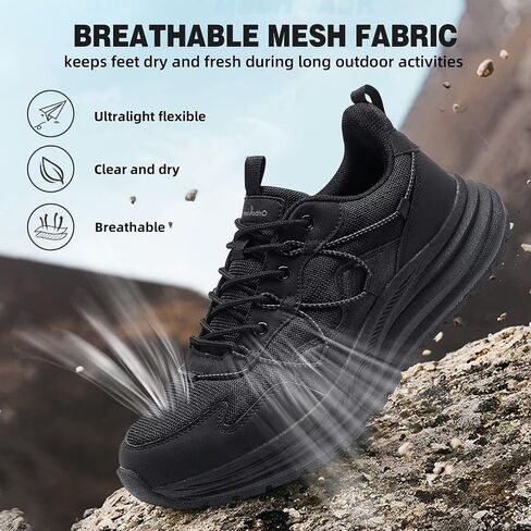 Men's Orthopedic Trail Running Shoes: Comfortable Casual Arch Support Plantar Fasciitis Workout Ooudoor Walking Shoes, Orthotic Flat Feet Hiking Sport Trekking Sneakers for Foot and Heel Pain Relief in Saudi Arabia