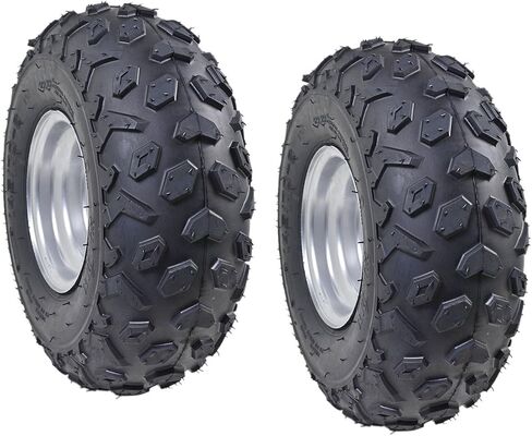 145/70-6 ATV Go Kart Quad Tires and Rims | 4PR Wheels (Set of 2) in Kuwait
