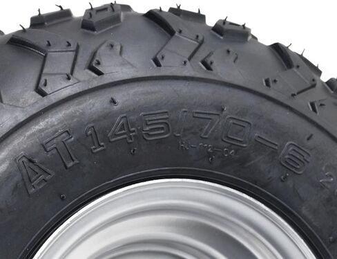 145/70-6 ATV Go Kart Quad Tires and Rims | 4PR Wheels (Set of 2) in Kuwait