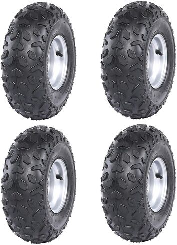 145/70-6 ATV Go Kart Quad Tires and Rims | 4PR Wheels (Set of 2) in Kuwait