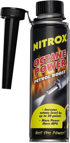 Nitrox Car Octane Booster and Petrol Boost Powerful Fuel System Injector Cleaner 300ml Additive Treatment Cleaning Engine Emissions Combustion Chambers Remove Debris High Performance Increase MPG BHP in Saudi Arabia